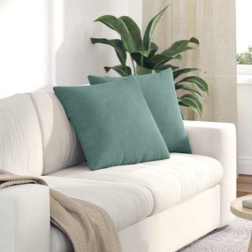 vidaXL Μαξιλάρι Καναπέ 2 τμχ. Βελούδο Θαλασσί 50 x 50 cm