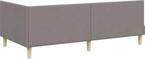 vidaXL Κρεβάτι Γωνίας Taupe 80 x 200 cm Ύφασμα