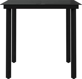 vidaXL Σετ Τραπεζαρίας Κήπου 3 Τεμαχίων Μαύρο