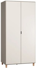 Ντουλάπα Simple δίφυλλη-Gkri-Leuko - 92.50Χ55.00Χ194.50cm