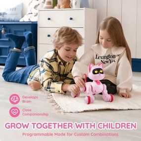 VEVOR RC Robot Cat Toy for Kid Talking Dancing Touch Remote Control Programmable