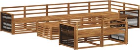 vidaXL Σειρά Καναπέ Εξωτερικού 9 pcs