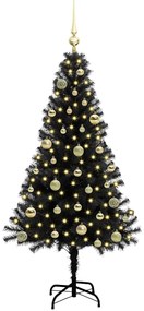 vidaXL Χριστουγεννιάτικο Δέντρο με 150 LED με βάση Μαύρο 150 cm PVC