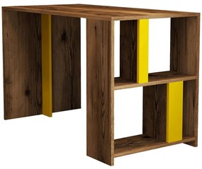 Γραφείο Lima 845HCT3844 120x60x75,4cm Walnut-Yellow