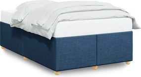 vidaXL Πλαίσιο Κρεβατιού χωρίς στρώμα Μπλε 120x190 εκ. Υφασμάτινο