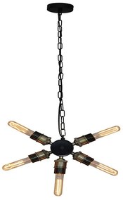 Φωτιστικό Οροφής 77-3203 1051-5 Helix Black Mat Homelighting Metal
