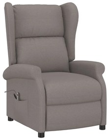 vidaXL Πολυθρόνα Ανακλινόμενη Ηλεκτρική Ανάκλιση Taupe Υφασμάτινη