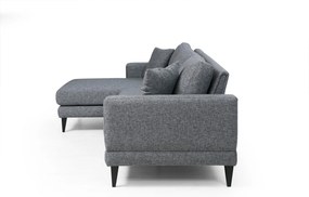 Corner Sofa-Bed Nordic Corner Left (Chl+3R) Dark Grey