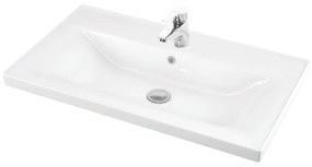 Bathroom sink Square 100 White glossy porcelain 100x46 cm