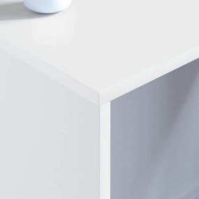 vidaXL Επιτοίχιο γραφείο Λευκό 80 x 45 x 30 εκ Επεξεργασμένο ξύλο
