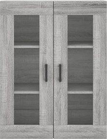 vidaXL Ντουλάπι Γκρι Sonoma 69,5 x 34 x 180 εκ. Επεξεργασμένο Ξύλο