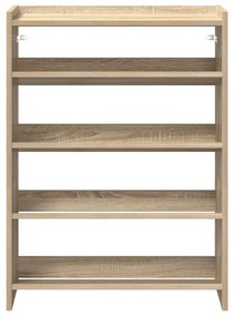 vidaXL Ράφι παπουτσιών  Sonoma Oak 60x25x81 cm Κατασκευασμένο ξύλο