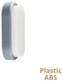 Απλίκα τοίχου LED Leros Plus πλαστικό γκρι Viokef 4171600 Γκρι