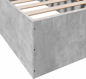 vidaXL Κρεβάτι δαπέδου Γκρι Σκυροδέματος 80 x 200 cm