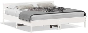 vidaXL Σκελετός Κρεβ. Χωρίς Στρώμα Λευκό 180x200 εκ Μασίφ Πεύκο