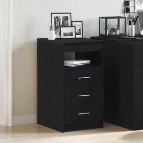 vidaXL Συρταριέρα Μαύρη Δρυς 40x50x76 εκ. από Τεχνητό Ξύλο