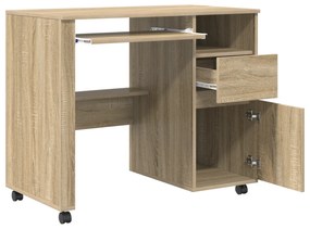 vidaXL Γραφείο Οξιάς Sonoma Οξιά Sonoma Επεξεργασμένο Ξύλο Μεσαίο