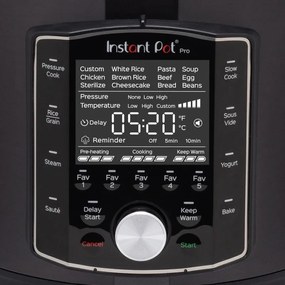 Πολυμάγειρα Instant Pot PRO 8 113005701, 1400W, 7,6 l, 28 προγράμματα, 11 Safety Systems, Μαύρο