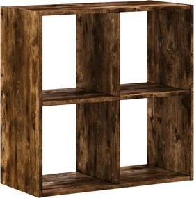 vidaXL Βιβλιοθήκη Καπνιστή Δρυς 68,5x32x68,5 εκ. από Επεξεργ. Ξύλο