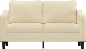 vidaXL Καναπές Διθέσιος Κρεμ 140 εκ. Υφασμάτινος