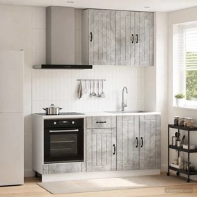 vidaXL Μονάδα κουζίνας LUCCA 5 pcs Γκρι Σκυροδέματος