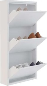 Shoe Cabinet 3 Piece Metal - White White