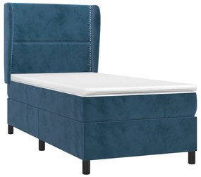 ΚΡΕΒΑΤΙ BOXSPRING ΜΕ ΣΤΡΩΜΑ ΣΚΟΥΡΟ ΜΠΛΕ 80 X 200 ΕΚ. ΒΕΛΟΥΔΙΝΟ 3129121