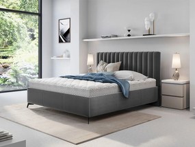 Επενδυμένο κρεβάτι Morris-160 x 200-Gkri Skouro
