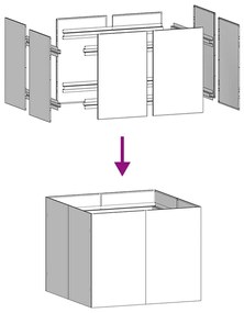 vidaXL Ζαρντινιέρα Ανθρακί 100x100x80 εκ. από Χάλυβα