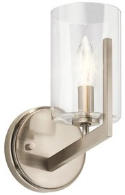 Απλίκα Φωτιστικό Τοίχου 1xE14 Nye Quintiesse Elstead Lighting QN-NYE1-CLP Ασημί