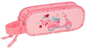 Διπλή Κασετίνα Moos Passion Πολύχρωμο 21 x 8 x 6 cm