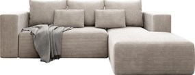 Γωνιακός καναπές Stripes-Δεξιά-Ekrou