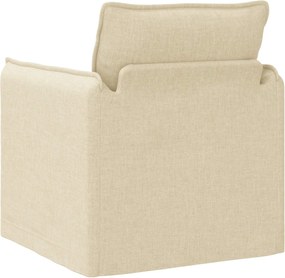 vidaXL Καναπές 60cm Κρεμ Μέταλλο