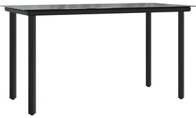 vidaXL Σετ Τραπεζαρίας Κήπου 7 τεμ. Συνθ. Ρατάν / Ατσάλι με Μαξιλάρια