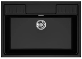 Νεροχύτης κουζίνας SPAZIO 900 Black 86 ELLECI 90x63,5cm
