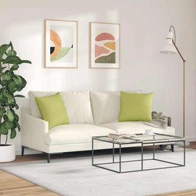 vidaXL Μαξιλάρι Καναπέ 2 pcs ύφασμα Ανοιχτό Πράσινο 45 x 45 cm