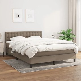 ΚΡΕΒΑΤΙ BOXSPRING ΜΕ ΣΤΡΩΜΑ TAUPE 140X200 ΕΚ. ΥΦΑΣΜΑΤΙΝΟ 3140381