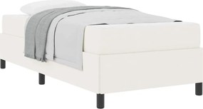 vidaXL Σκελετός Κρεβατιού με στρώμα Κρεμ 100 x 200 cm ύφασμα