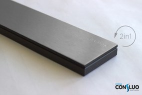 Karag Confluo Frameless Line Nero - Γραμμικό Σιφώνι Δαπέδου - 75 εκ.