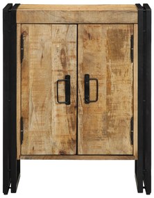 vidaXL Ντουλάπα Παπουτσιών Μαύρη 30x30x40 εκ. Μασίφ Ξύλο Μάνγκο και Σίδερο