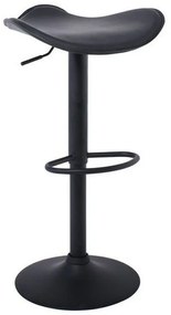 Σκαμπό Bar Saddle 45x43x58/64-79/85cm (Σετ 2τμχ) Black Μέταλλο,PVC