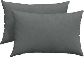 vidaXL Μαξιλάρι Καναπέ 2 pcs ύφασμα Σκούρο Γκρι 60 x 40 cm