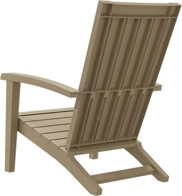 vidaXL Καρέκλα Κήπου Adirondack Αν. Καφέ από Πολυπροπυλένιο