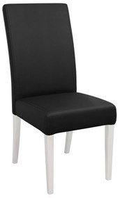 Καρέκλα Sparks 184, Μαύρο, Άσπρο, 105x45x42cm, Οικολογικό δέρμα, Ξύλινα, Ξύλο, Ξύλο: Οξιά | Epipla1.gr