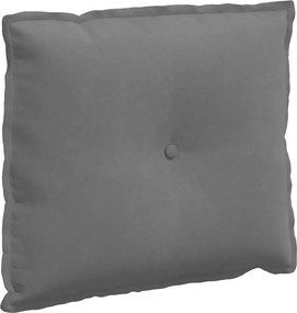 vidaXL Μαξιλάρι Πλάτης Σκούρο Γκρι 60 x 50 cm Ύφασμα Μικροΐνας