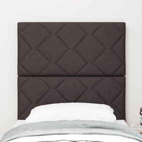 vidaXL LED Κεφαλάρι Σχέδιο Διαμαντιών Σκούρο Καφέ 80 εκ Ύφασμα