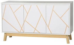 Μπουφές Aria λευκό-φυσικό 120x35x67 εκ 120x35x67 εκ.