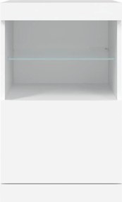 vidaXL Μπουφές με Φώτα LED Λευκός 41 x 37 x 67 εκ.