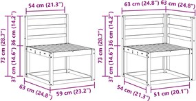 vidaXL Σειρά Καναπέ Εξωτερικού 5 pcs Φυσικό