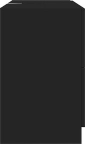 vidaXL Ντουλάπι Νιπτήρα Μαύρο 78x37x59 εκ. Επεξεργασμένο Ξύλο